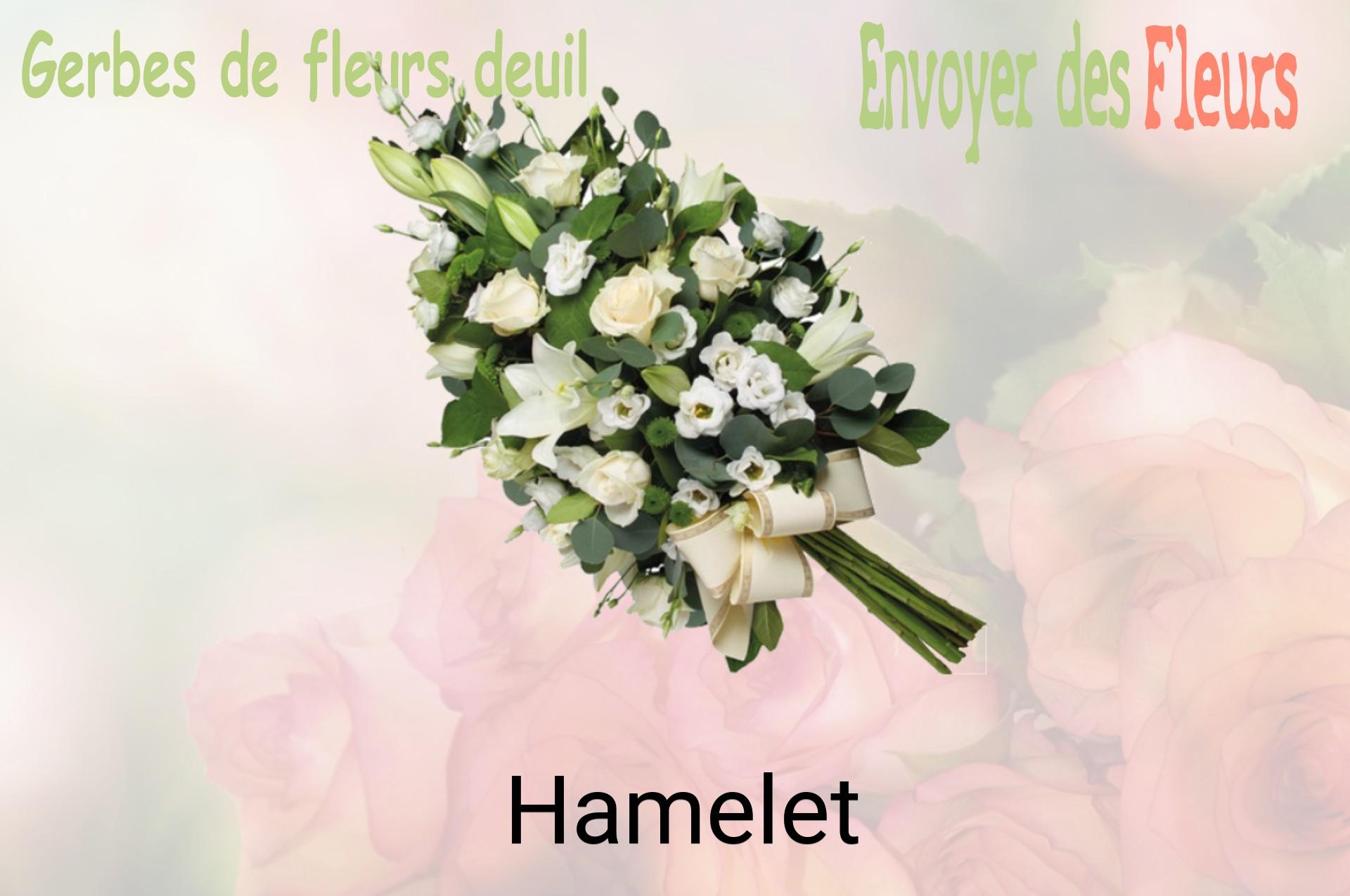 Gerbe de fleurs de deuil livrée à Hamelet